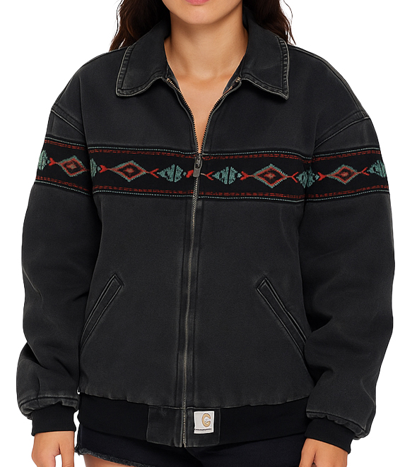 Vintage Carhartt Aztec Bomber Grey Jacket